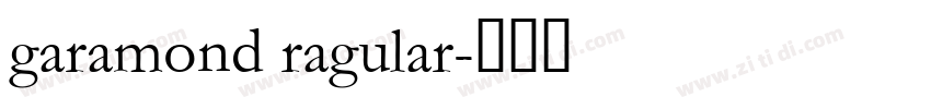 garamond ragular字体转换